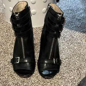 Michael Kors Black Buckle Ankle Booties